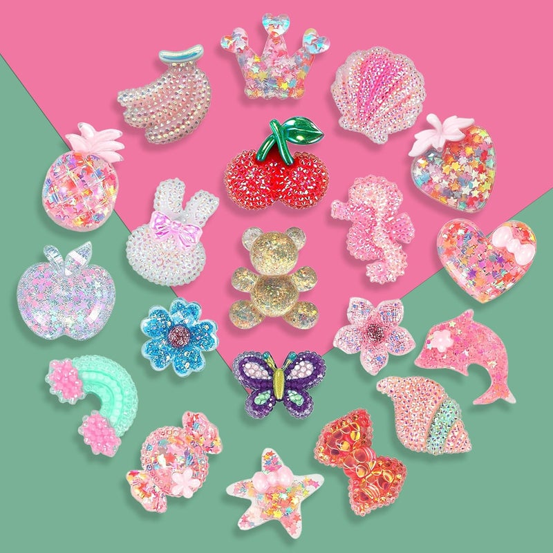 DNT Cute bling Shoe Charms for Girls Cute Shoe Charms for Adults Teens Kids Kawaii Shoe Decoration Charms for Clog Sandals Birthday Party Gift - Image 2